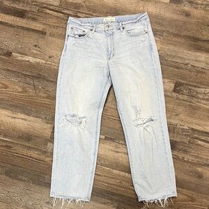 Mahina x DAZE‎ Denim Distressed Jeans Straight Leg Light Wash Jeans Size 29